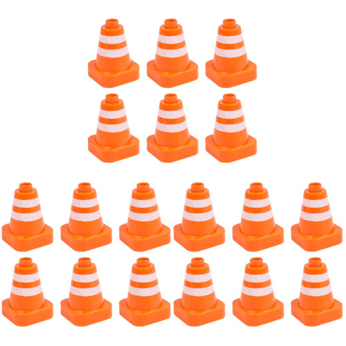 18 Pcs Practical Roadblock Sign Toys Traffic Cone Educational Set 2