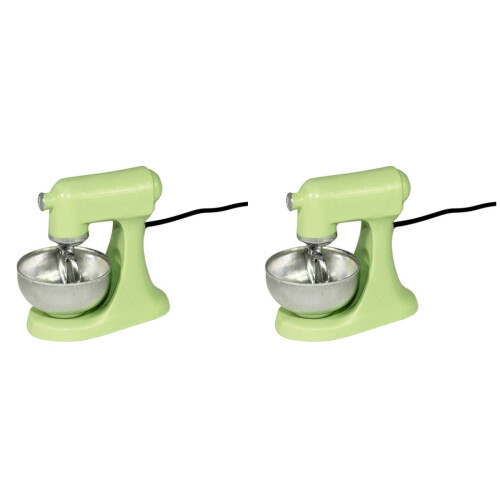 2Stk Simulation Mini Spielküchen Mixer Modell Figurine Wohnaccessoire 2