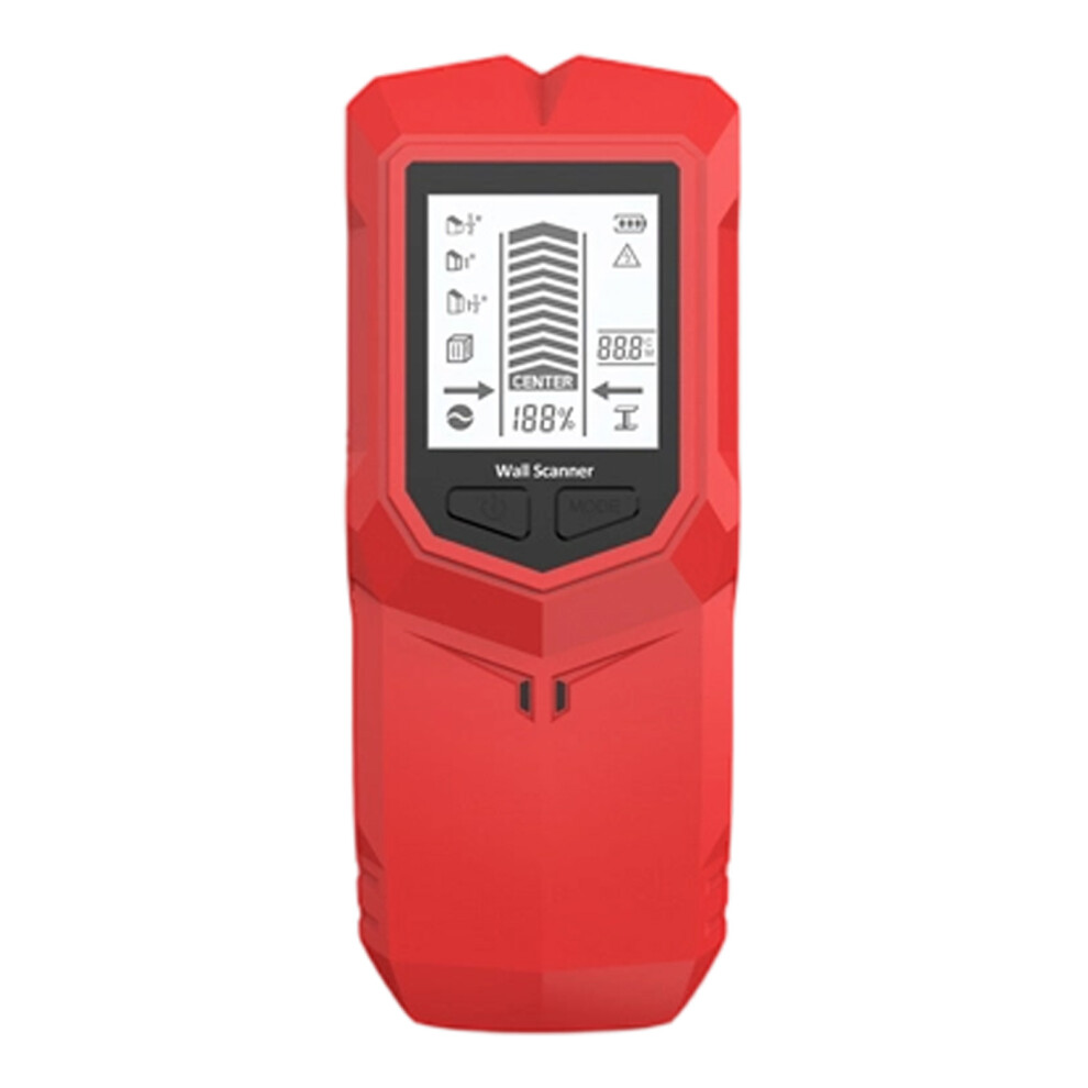 Red Portable Handheld Wall Scanner Tool For Metal Detection In