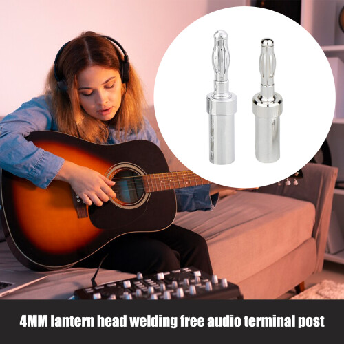 Quick Install 4mm Lanterns Head Speaker Terminal Secure-silver 1
