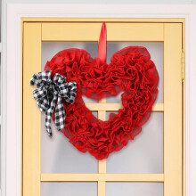 2Stk Herz Tür Hängender Kranz Valentinstag Party