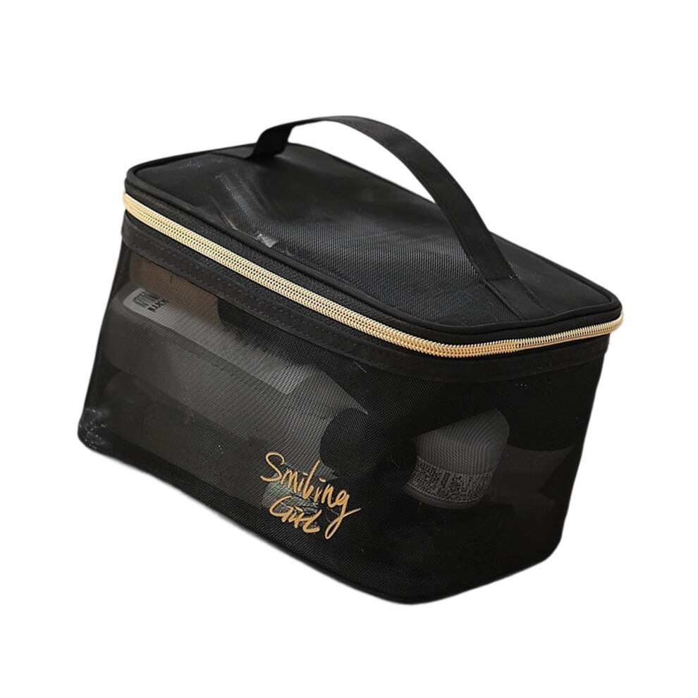 Clear Mesh Travel Cosmetic Organizers Bag Large-Square bag