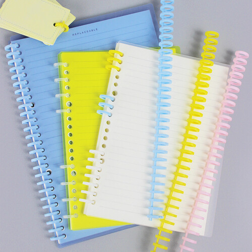 5Pcs 30 Rings Binder Spine Plastic Binding Comb 30-Light blue 1