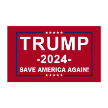 Bratach Trump2024 Ábhair Mharthanacha Cosaint UV Fabraic Threisithe Prionta ar Dhéthaobh Maisiú Lasmuigh Laistigh Frithsheasmhach in aghaidh