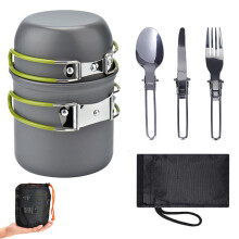 Pentola da campeggio in gomma, kit di sopravvivenza, leggera, ideale per cucinare all'aperto e per picnic.