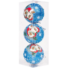 Eco-Friendly Christmas Tree Baubles, Handcrafted Glass Christmas Ornaments 8 Cm In Diameter With 7 Colors For Home Office School Indoor Outdoor Decora
