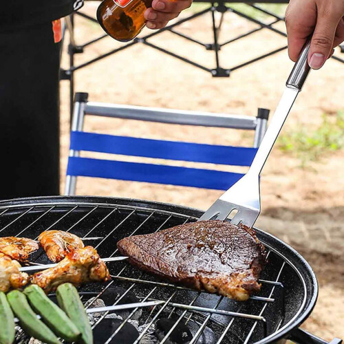 Grill Like A Pro: Dishwasher Safe Utensils, Heavy Duty Set, Multi-Function Spatula For All Your Cooking Needs 2