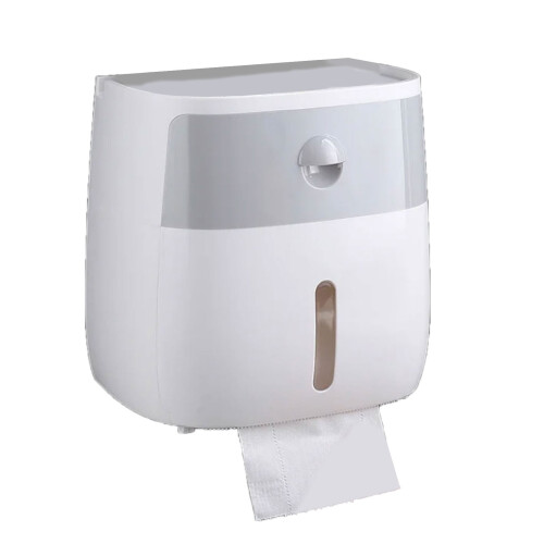 Sturdy Plastic Materials Toilet Paper Storage Box With-grey