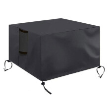 Buitenhoes voor vuurplaats, robuust vierkant ontwerp, weerbestendige terrashoes voor 71 cm vuurtafel, duurzaam materiaal met waterdichte en
