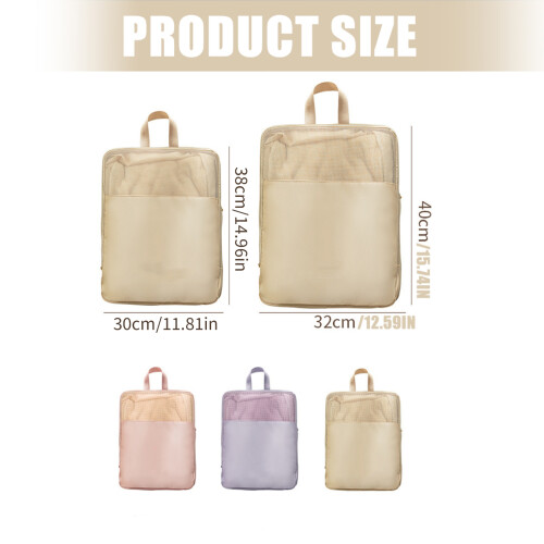 Multipurpose Vacuum Sealed Organizers for Home Bedding-M Pink 1