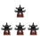 4Stk Figuren Chinesische Garten Deko 4