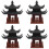 4Stk Figuren Chinesische Garten Deko 7