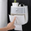 Sturdy Plastic Materials Toilet Paper Storage Box With-grey 3