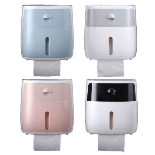 Sturdy Plastic Materials Toilet Paper Storage Box With-grey 1