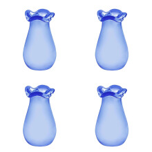 Innovative Glass Jar Cats Furs Storage Vases Pet Hair-Blue