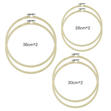 Aros de bordado em bambu, ferramentas decorativas para costura e artesanato, material de bambu ecológico e durável, sem rebarbas, superfície lisa