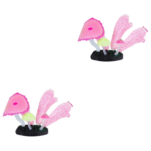 2pcs Artificial Coral and Sea Squirt Aquarium Decor 2