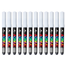 Artist Grade White Marker With Thickened Waterproof Ink-12PCS