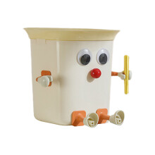 Trash Can DIYs Kitchen Compost Bin Funny Big Eye-Creamy yellow