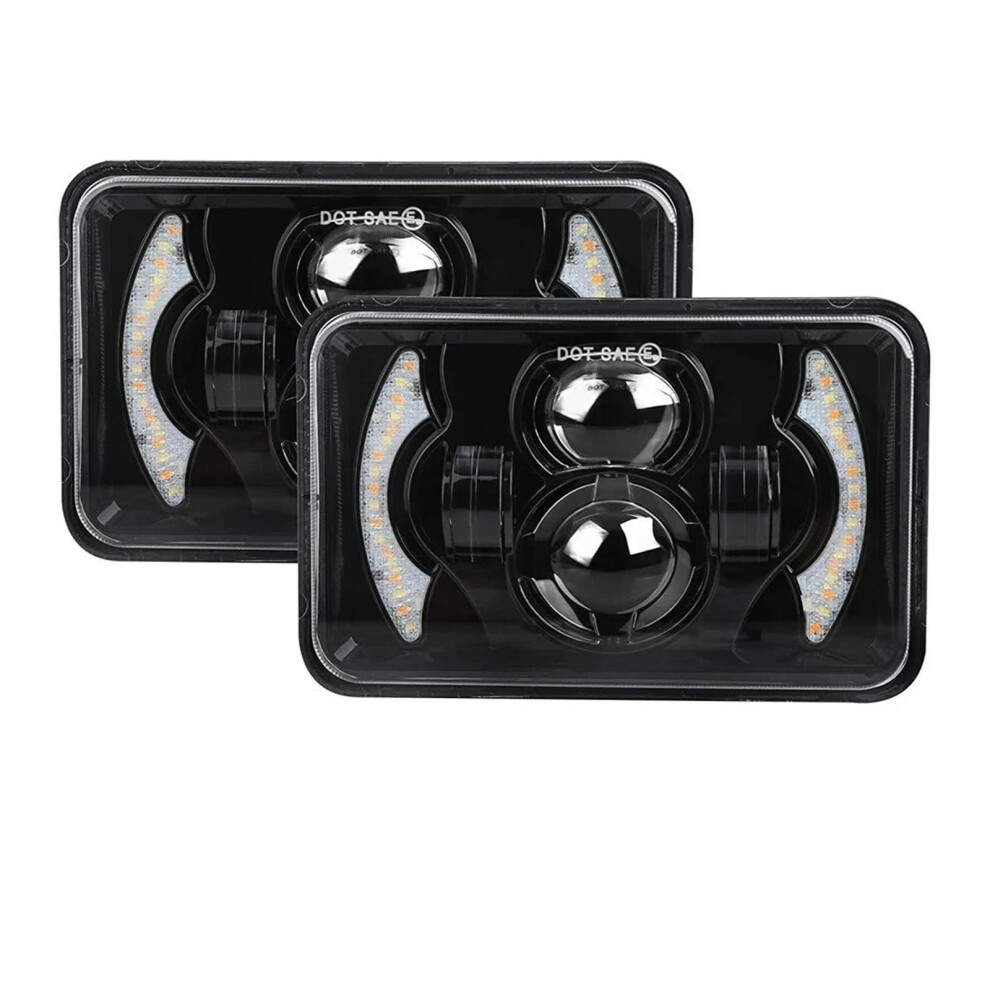 Car Headlights 4X6 Led Headlights Hi/Lo Beam With Drl For Truck Offroad 2 Pcs White/Amber 9067246106690