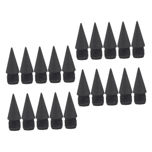 Replaceable Inkless Pencil Tips 20 Pieces Graphite Nibs for Drawing, Reusable, Compatible with Mechanical Pencils