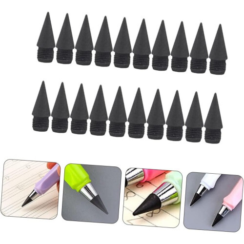 Replaceable Inkless Pencil Tips 20 Pieces Graphite Nibs for Drawing, Reusable, Compatible with Mechanical Pencils 1