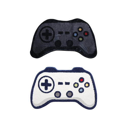 Grappige gamecontroller Badtapijt Harig-500 MM x 800 MM Zwart 1