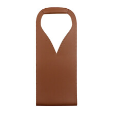 PU Leather Wine Bag Wine Case Elegant Wine Holder Gift-brown
