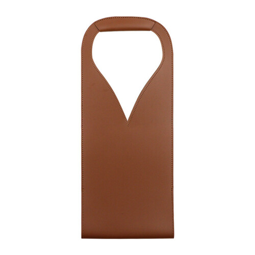 PU Leather Wine Bag Wine Case Elegant Wine Holder Gift-brown