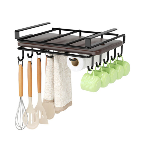 Practical Cutting Board Storage Rack with Hook-Black Matt 2