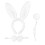 3Sets White Bunny Costume Set with Rabbit Ear Headband Bow Tie Tail 11
