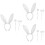 3Sets White Bunny Costume Set with Rabbit Ear Headband Bow Tie Tail 6