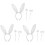 3Sets White Bunny Costume Set with Rabbit Ear Headband Bow Tie Tail 2
