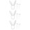 3Sets White Bunny Costume Set with Rabbit Ear Headband Bow Tie Tail 8