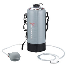 Portable Shower Bag Foldable Solar Camping Shower With Hose Heated Water Bag Outdoor Travel RV Emergency Use Grey