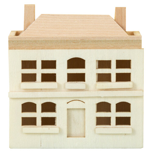 3Stk Mini Landschaft Villa Holzvilla Deko Modell 1