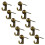 10Pcs Wall Hook Zinc Alloy Construction Strong Load-Bronze 1