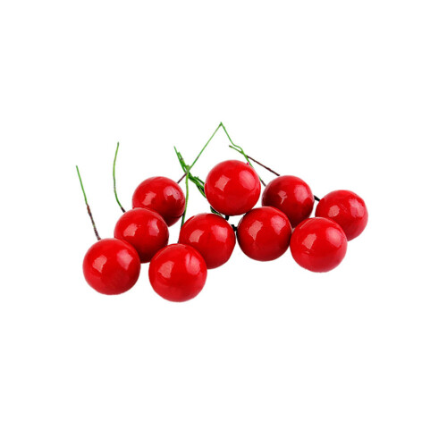 96Pcs Lifelike Red Artificial Fruit Berries for Decoration and Display