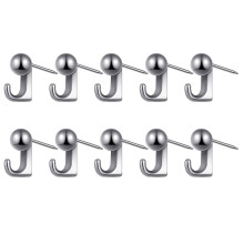 Wall Hook Rustproof Zinc Alloy Push Pins For Corkboards-Silver