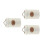 3Pcs Vintage Kitchen Canister Set with Lids-     Off  white 1