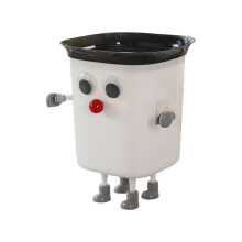 Creative DIYs Garbage Bin Plastic Waste Basket-Black and White