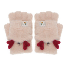 3 Paar Kinder Plüsch Halbfinger Für Außenhandschutz