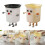 Creative DIYs Garbage Bin Plastic Waste Basket-Black and White 3