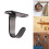 10Pcs Multipurpose Black Stainless Steel Hooks Wall Mount Hanger 2