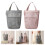 Multipurpose Mesh Cosmetic Bag for Trip Oversized Water-grey 3