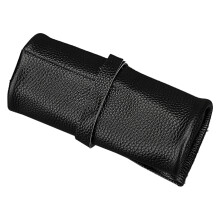 Cowhides Mechanical Watch Protective Roll Watches Case-Black