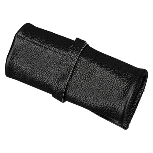 Cowhides Mechanical Watch Protective Roll Watches Case-Black