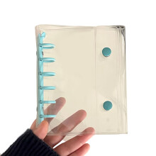 6 Rings PVC Binder Cover Water Resistant 6 Hole Punched-Blue