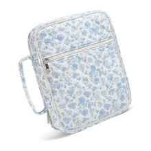 Religious Text Carrying Case With Interior-White and blue patte