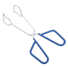 Heavy Duty Stainless Steel Tongs, Heat Resistant Cooking For Barbecue Grill, Multipurpose Kitchen Scissor Tongs, Comfort Grip Non-Slip Handles, Blue,